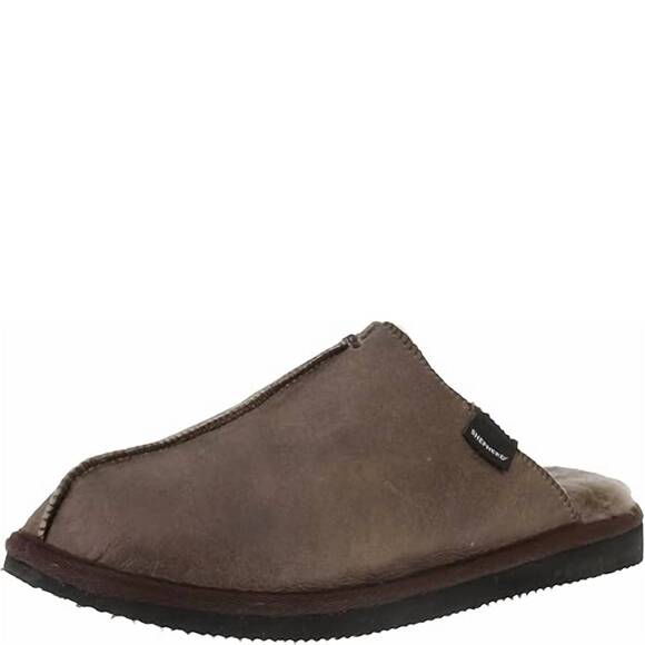 NEW SHEPHERD OF SWEDEN men\'s hugo slippers in stone oiled antique